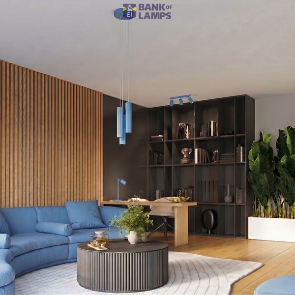 Pendant lamp KARBON 1 azure image 5
