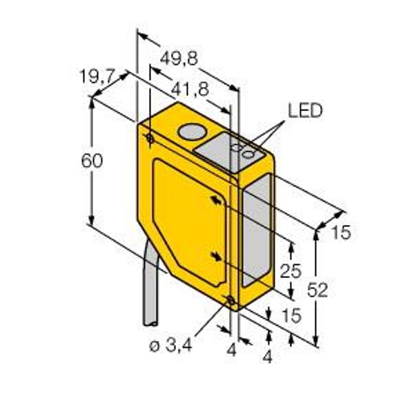 Photoelectric Sensor Triangulation Sensor with Analog Output   Q50AVI image 1