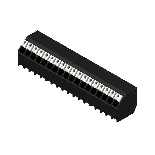 Printed circuit board terminals, 3.50 mm, Number of poles: 18, 135°, Solder pin length (l): 1.5 mm, black, PUSH IN with actuator, Clamping range, max. : 1.5 mm², Tube image 3
