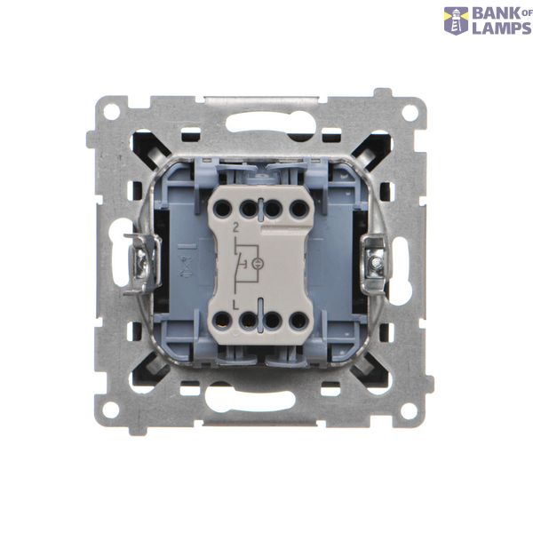 Two-way switch without pictogram, (module), Simon 24, IP20/IP44, 10AX, graphite mat image 2