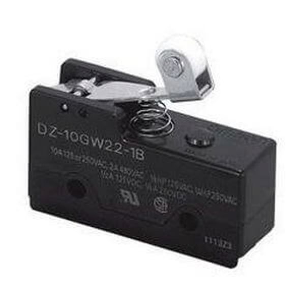 Basic switch, short hinge roller lever, 10 A, DPDT, screw terminals DZ  8008B image 2