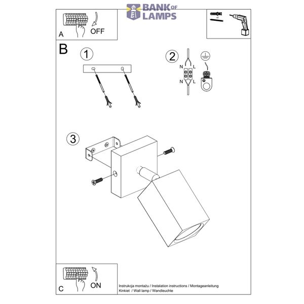 KEKE WALL LAMP OAK GU10 1X40W IP20 image 6