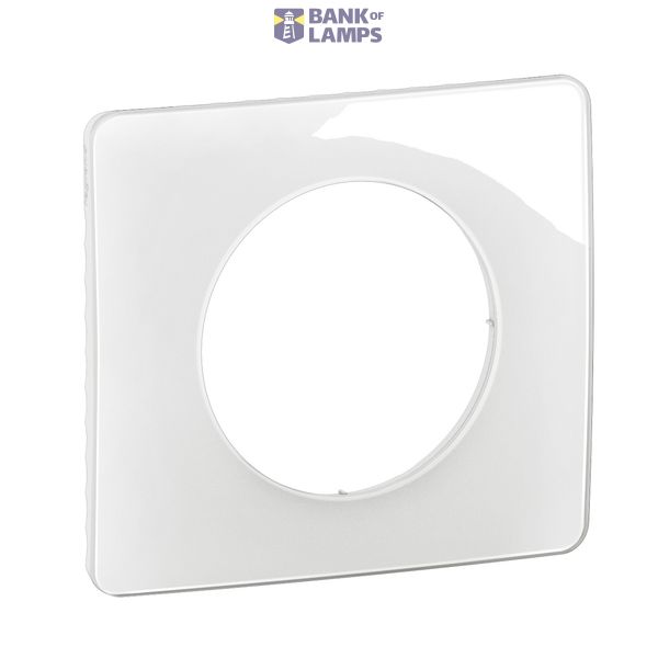 1-GANG WHITE ENAMEL PLAQUE image 1