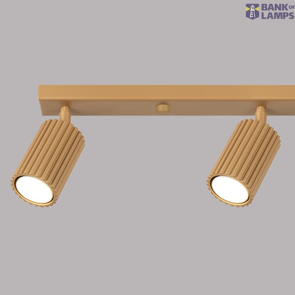GOLD CARBON CEILING LAMP OBLONG STRIP WITH 4 REFLECTORS image 3