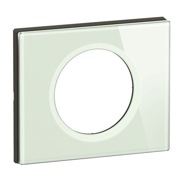 PLATE 1 GANG OPAL WHITE GLASS image 2