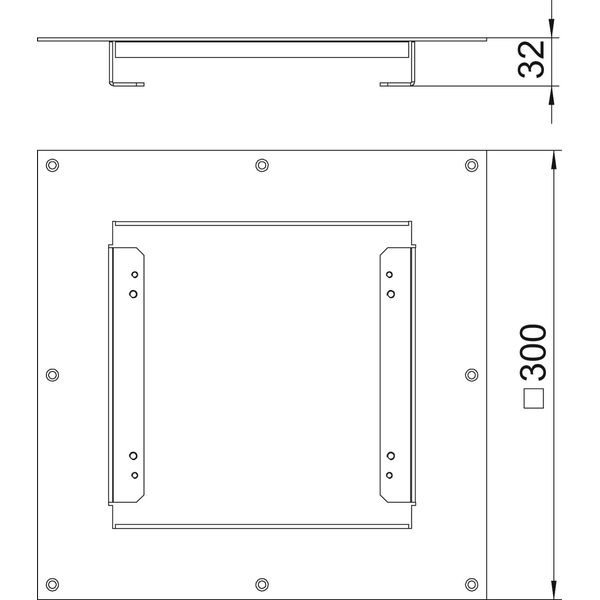 DUG RK UAN 4 Mounting lid for cassettes in HB 300x300x32 image 2