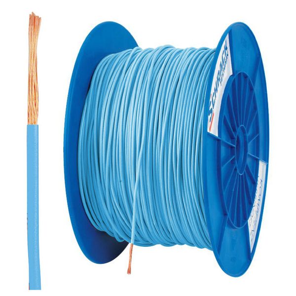 PVC Insulated Single Core Wire H07V-K 1.5mmý, lightblue(coil) (The price is shown without markup on metals. Request a quote for accurate information) image 1