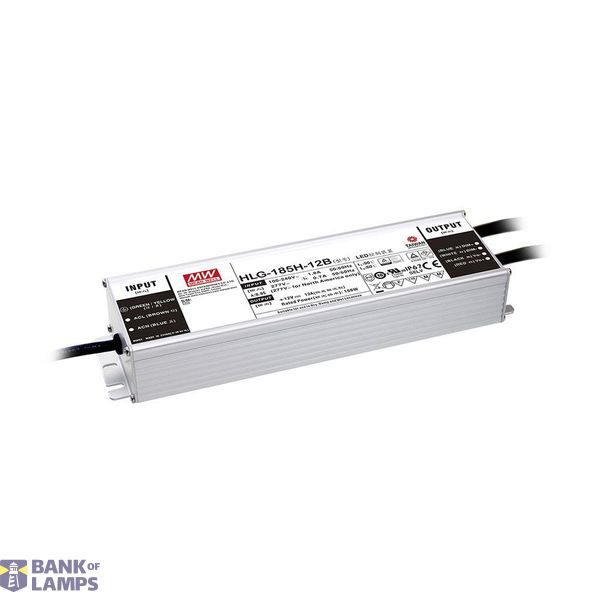 Meanwell HLG-185H ALU-PSU IP65 186W 30V / 6.2A CV + CC DIMMable image 1