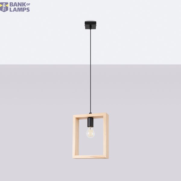 Pendant lamp ARIES natural wood image 2