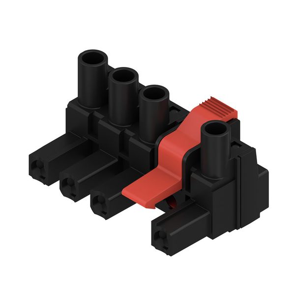 PCB plug-in connector, female plug, 7.62 mm, Number of poles: 4, 180°, Clamping yoke connection, Clamping range, max. : 4 mm², Box image 2