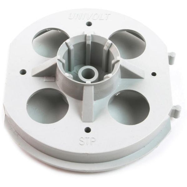 STP 20 GR PVC Counter support, Ø 16 mm, for Concrete installation, grey image 1