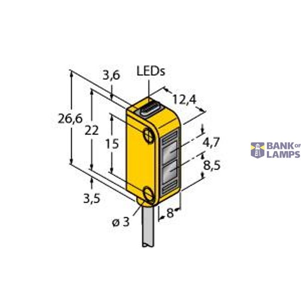Photoelectric Sensor Opposed Mode Sensor (Emitter/Receiver)   Q12AB6R W/30 image 1