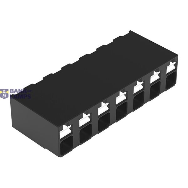 SMD PCB terminal block push-button 1.5 mm² black image 1