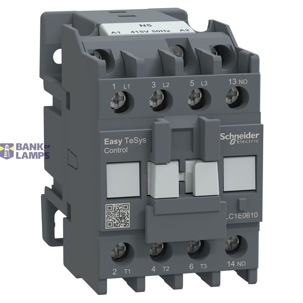 3P contactor TeSys E 1Z 2.2KW 415V AC (LC1E0610N5) image 1