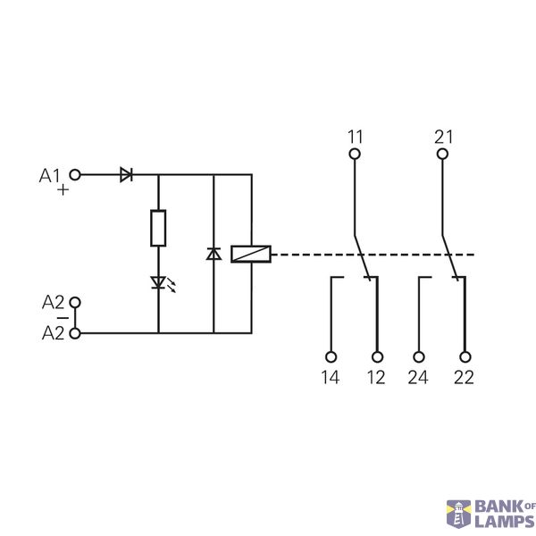 Force Guided Relay SR2, 1 C/O, 1N/C,24VDC, 6A, for DIN-rail image 2