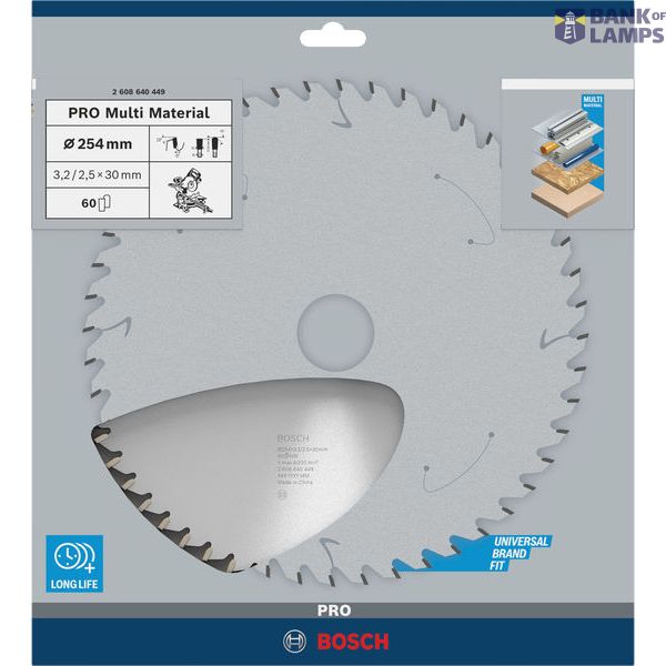 Multi Material circular saw blade 254 x 30 x 3,2 mm; 60 image 2