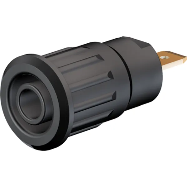 4 mm socket, flat plug connection, mounting Ø 12.2 mm, CAT III, red, 23.3120-22 image 1