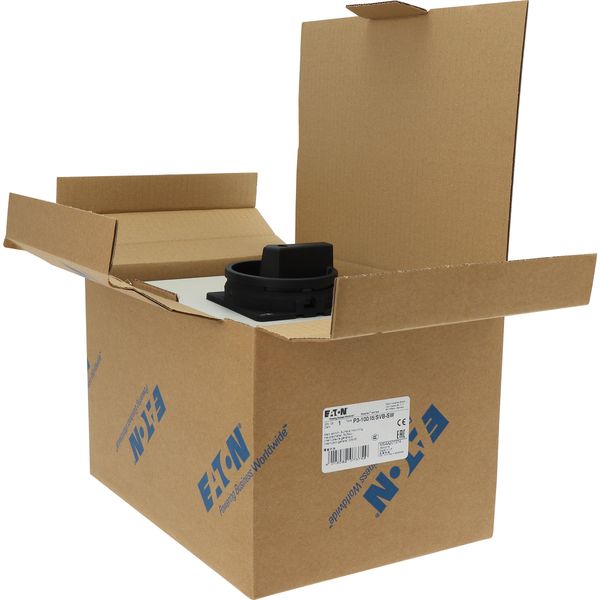 P3-100/I5/SVB-SW Main switch, P3, 100 A, surface mounting, 3 pole, STOP function, With black rotary handle and locking ring, Lockable in the 0 (Off) position image 39