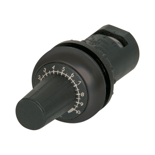 M22S-R100K Potentiometer, Classical, M22, 22.5 mm, R 100 k„¦, P 0.5 W, Bezel: black image 5