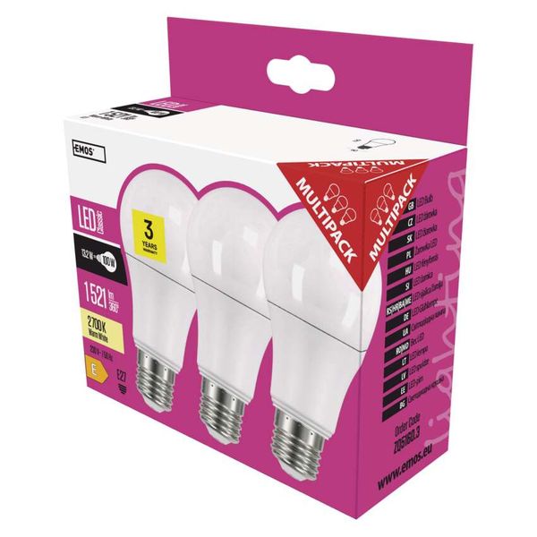 LED Bulb Classic A60 / E27 / 13.2 W (100 W) / 1 521 lm / warm white image 1