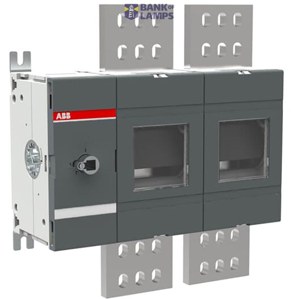 Base mounting 2-pole, front operated disconnector up to 1500Vdc, 2500A image 1