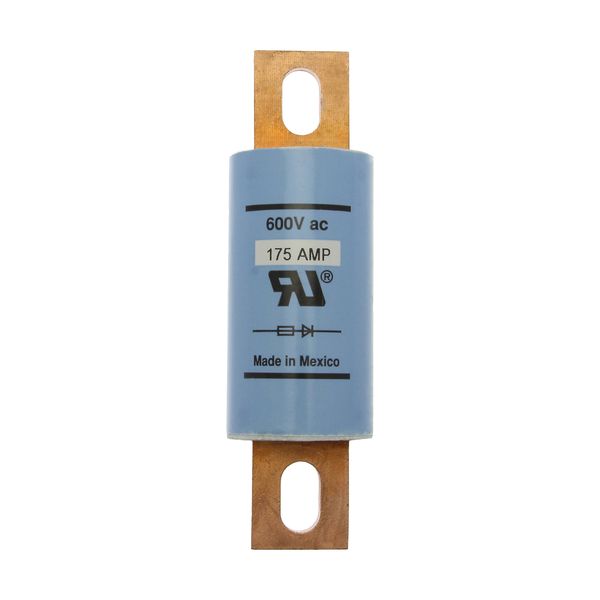 Eaton Bussmann series Tron KAC high speed fuse, 175A, 200 kAIC, Non Indicating, High speed fuse, Blade end X blade end, Stud image 3