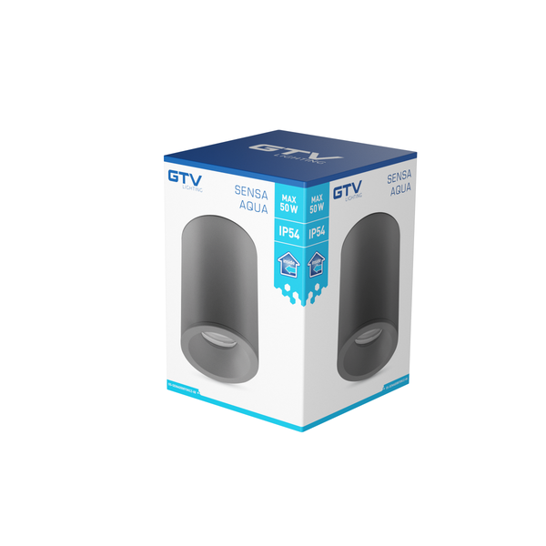 Ceiling luminaire housing SENSA AQUA, Ø85x115 mm, IP54, black image 2