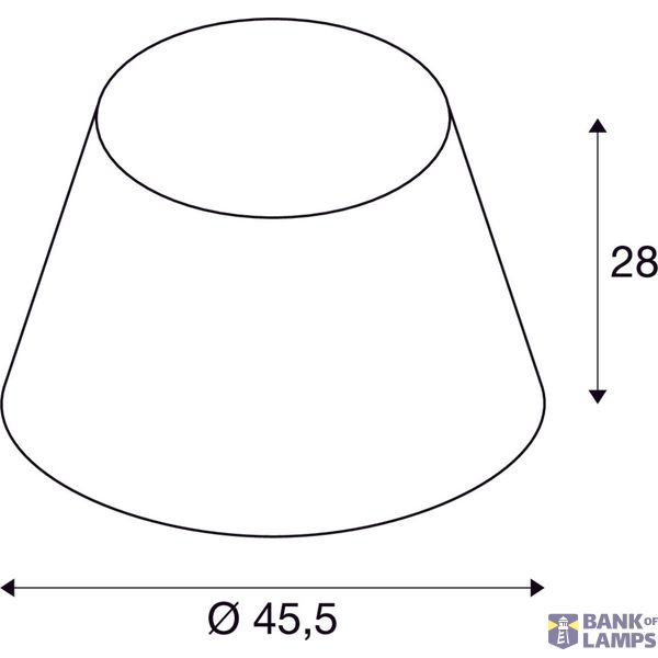 FENDA, lamp shade, conical, black / copper, Ø/H 45.5/28 cm image 4