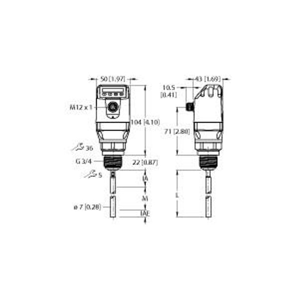 Level Sensor With Analog Output and 4 ×  Switching Outputs   LS-551-1000-LIU24PN8X-H1181 image 2