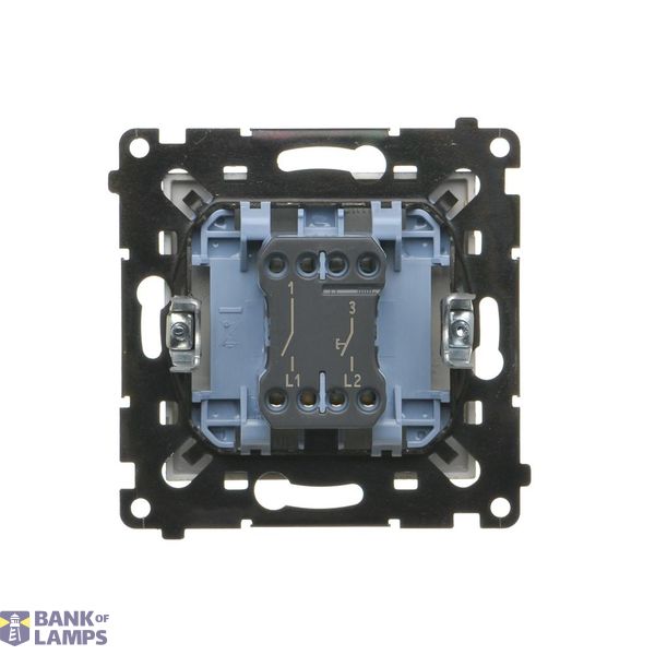 Double socket outlet with earthing and shutters, (module), Simon 24, IP20, 16A, graphite mat image 1