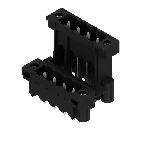 PCB plug-in connector, male header, Flange / Solder flange, THT/THR solder connection, 5.08 mm, Number of poles: 8, 180°, Solder pin length (l): 3.2 mm, tinned, black, Box image 4