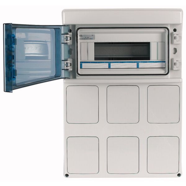 IKA-C-1/12-ST-LID IKA professional distribution board, IP65 + clamps + mounting plate for premoulded built-in sockets image 2