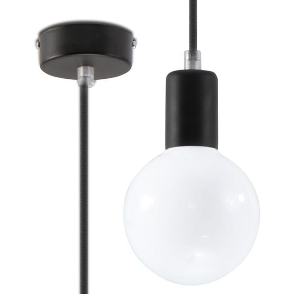 HANGING LAMP EDISON BLACK E27 1X60W IP20 image 1
