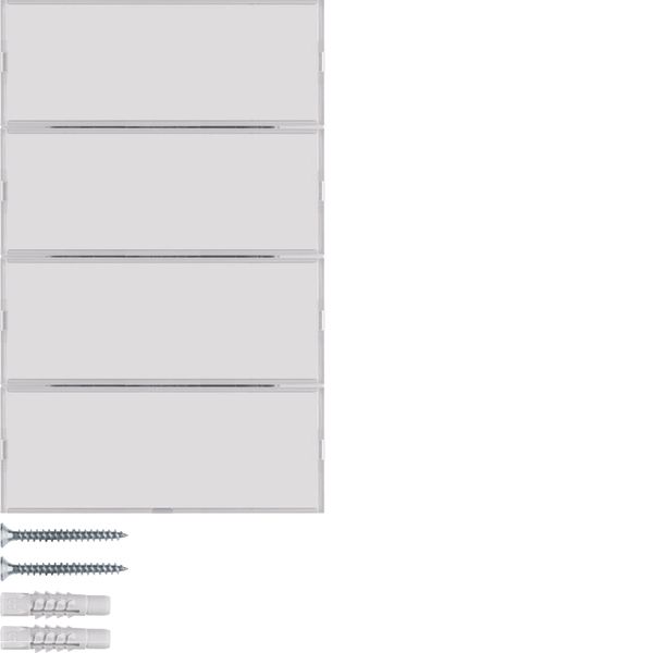 Push-button 4gang, lab. field, + RGB LED, int. temp. sensor, KNX - K.1 image 1