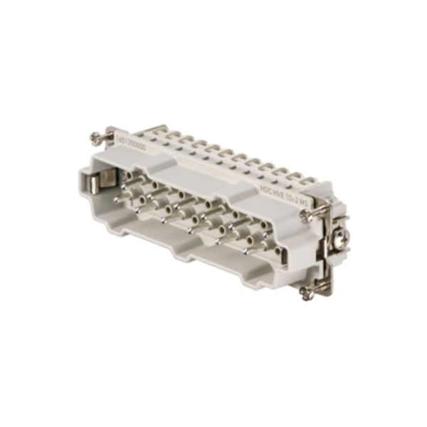 HDC insert, Male, 830 V, 20 A, Number of poles: 12, Screw connection, Size: 8 image 1