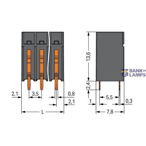 THR PCB terminal block push-button 1.5 mm² black image 3