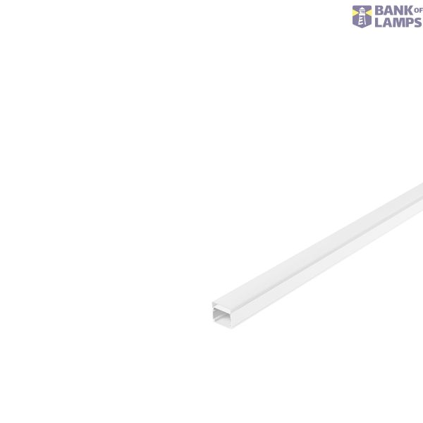 GLENOS industrial profile flat, matt white, 2m image 1