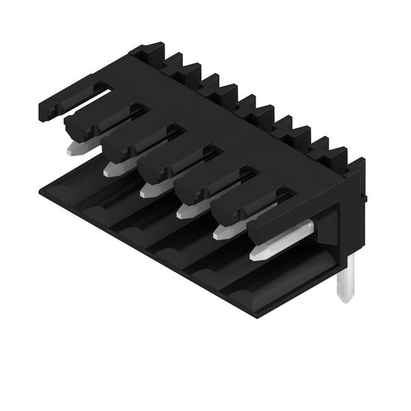 PCB plug-in connector, male header, open side, THT solder connection, 3.50 mm, Number of poles: 6, 90°, Solder pin length (l): 4.5 mm, tinned, black, Box image 4