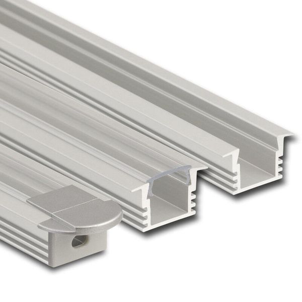 Built-in aluminum profile VL, 22x13 mm, without diffuser, 2 m image 1