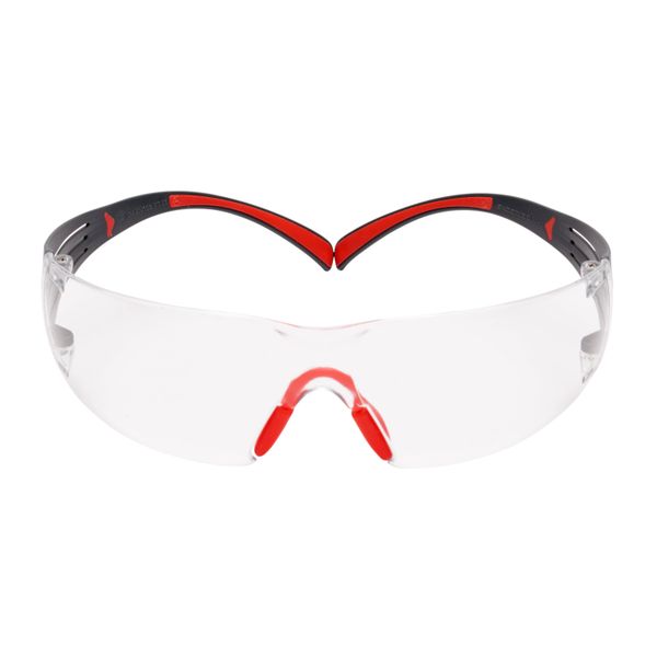 3M™ SecureFit™ 400 Safety Glasses, Red/Grey Frame,  Scotchgard™ Anti-F image 5