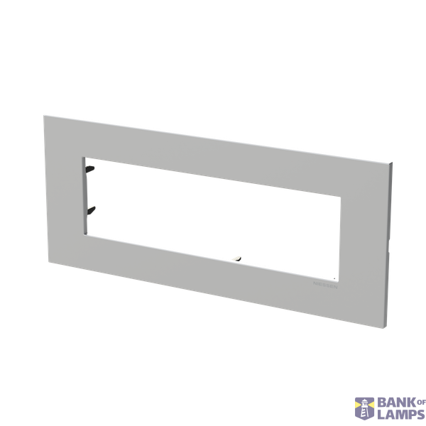 Frame - 1-gang / 7-modules - Niessen logo - Silver image 3