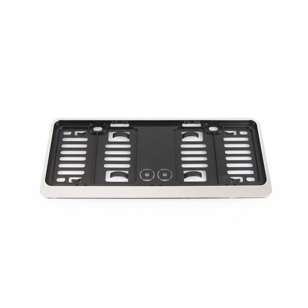 License Plate Frame small - BLACK CHROME image 1