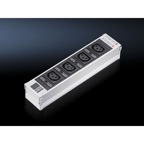 DK PSM Plus socket module, C13, 4-way, black image 2