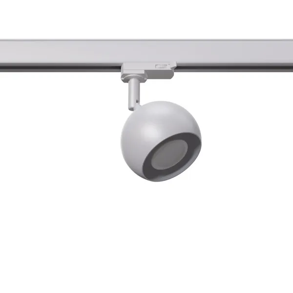 TRACK SPOTLIGHT 3 PHASE MOVABLE OCULARE WHITE GU10 image 1