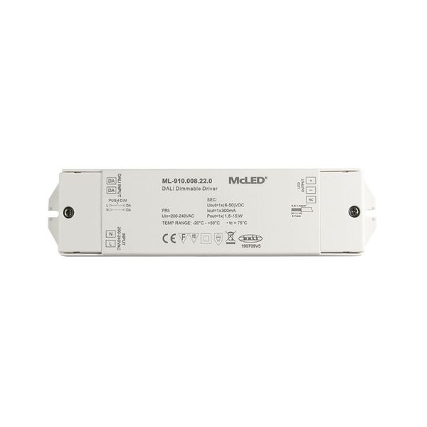 Dimmable DALI driver 15W, 300mA, 43V image 1
