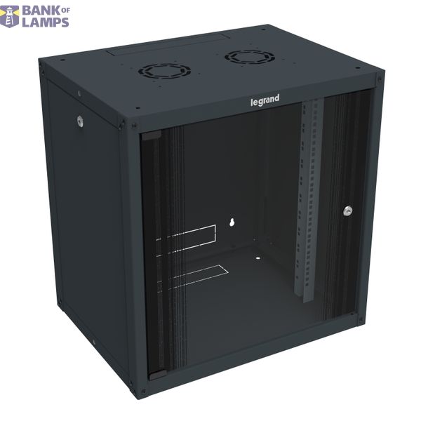 Wallmount fix cabinet Linkeo 19 inches 9U 600mm width 450mm depth flatpack image 2