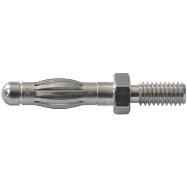 4 mm Panel plug, Screw connection, nickel-plated image 1