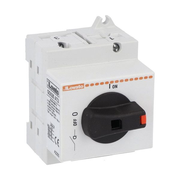Switch disconnector, for photovoltaic applications, direct operating version, complete with black handle, 25A 800VDC - 16A 1000VDC image 1