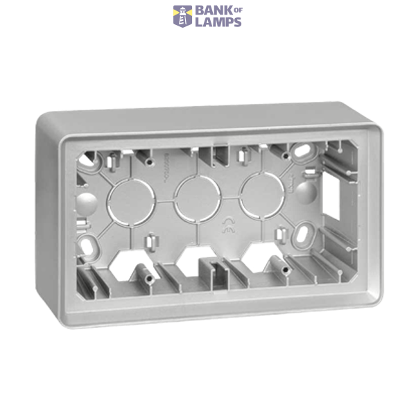 Surface mounted double box, aluminum image 1