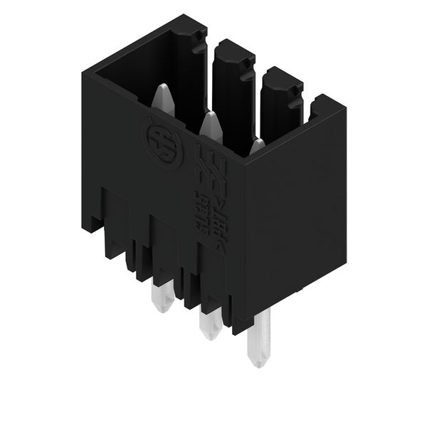 PCB plug-in connector, male header, closed side, THT solder connection, 3.50 mm, Number of poles: 3, 180°, Solder pin length (l): 4.5 mm, tinned, black, Box image 8